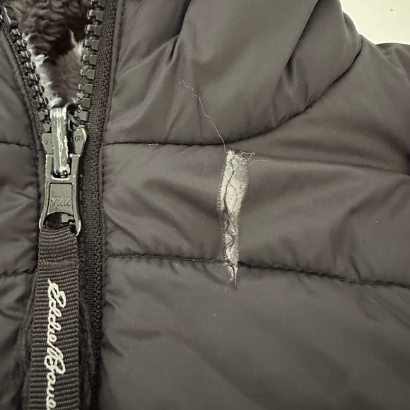 Eddie Bauer size small boys reversible black camo coat - Picture 2 of 8